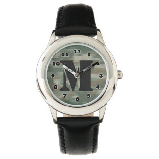 Montre de camouflage de pixels pour garçons | pers