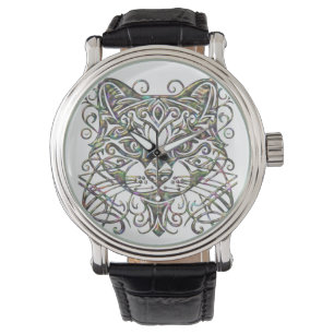 Montre de chat avec Abalone Metallic 3d Look bijou