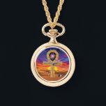 Montre de collier Ankh<br><div class="desc">Depuis plus de 5000 ans, Ankh est un symbole de la vie éternelle. Ankh forme une clé représentant l'union femme/homme et le cycle de vie. La poignée ovale de la clé n'a ni début ni fin, représentant l'éternité céleste. La croix repose sur la Terre, comme le Soleil à l'horizon où...</div>