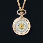 Montre de collier de roses jaunes<br><div class="desc">Montre de collier de Roses Jaunes Gardez la trace du temps avec votre photo préférée sur le cadran avec le Montre d'alliage de collier par Ewatchfactory®. Cette montre est Alloy avec une finition mélangée poli et brossé.Alloy Chain.Japan mouvement assure une tenue du temps précise. Comprend une garantie limitée de 1...</div>