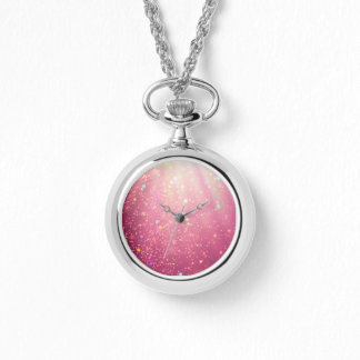 Montre de collier Ethérée Confetti Rose