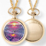 Montre de collier Malecon Sunset 0911<br><div class="desc">Peinture Collection "Malecon Sunset 0911" Personnalisez la page du produit ou cliquez sur le bouton "Personnaliser" pour obtenir plus d'options de conception. Design créé à partir de ma peinture "Malecon Sunset 0911" capturant un beau coucher de soleil sur le Malecón à Puerto Vallarta, Mexique. Les produits correspondants sont disponibles dans...</div>