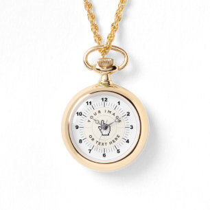 Montre de collier or - Personnalisé (ajouter image