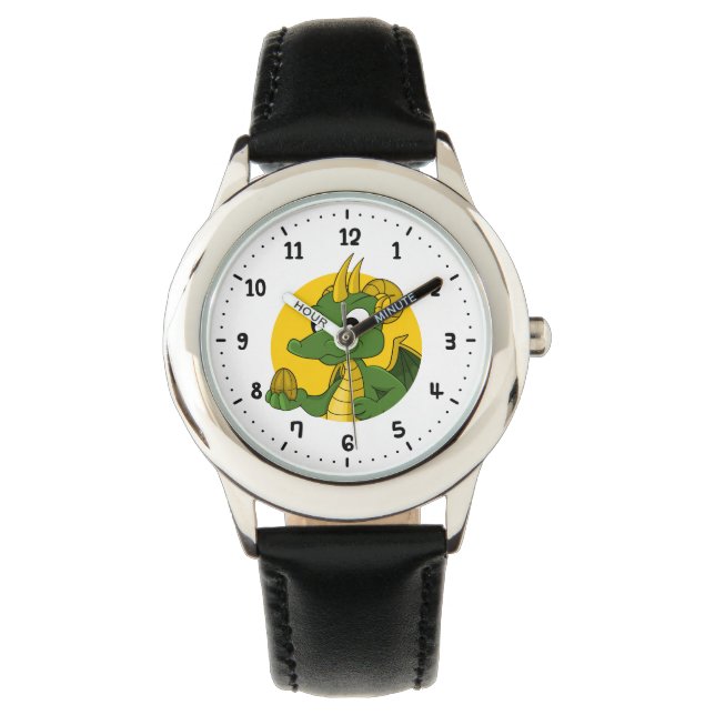 Montre de dessin animé de dragon vert (devant)