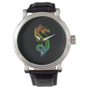 Montre de dragon chinois coloré