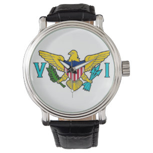 Montre de drapeau d'île de Vierge