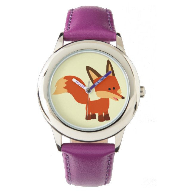 Montre de Fox de dessin mignonne Astute (devant)