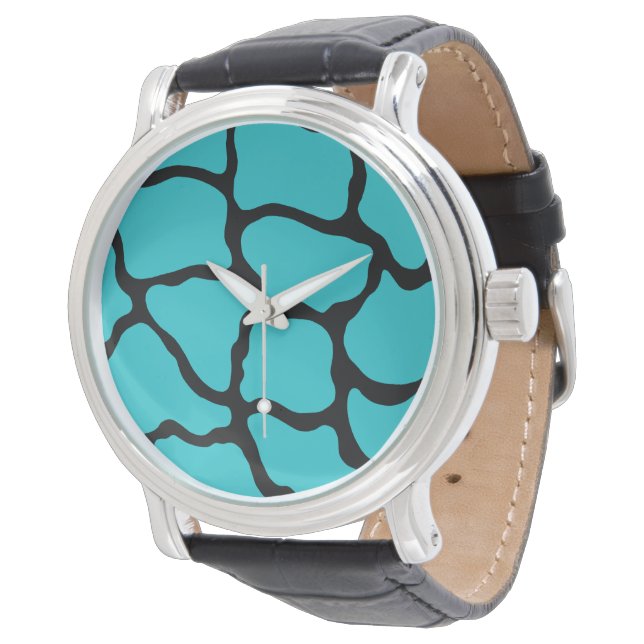 Montre de girafe Turquoise (Incliné)