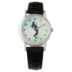 Montre de golf pour dames avec chiffres noirs