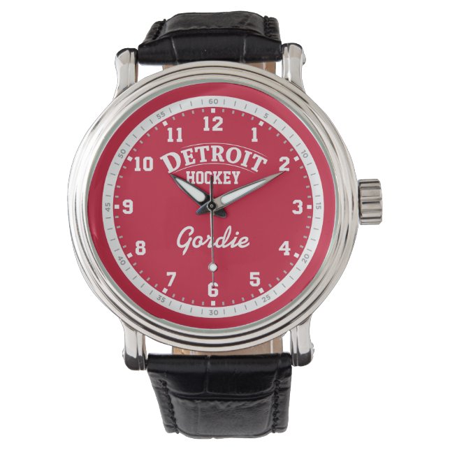 Montre de hockey de Detroit 12 heures (devant)