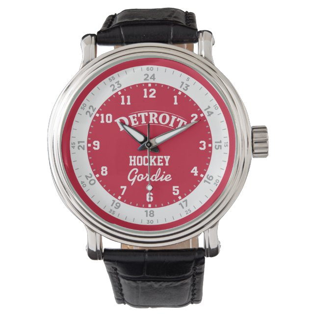 Montre de hockey de Detroit 24 heures (devant)