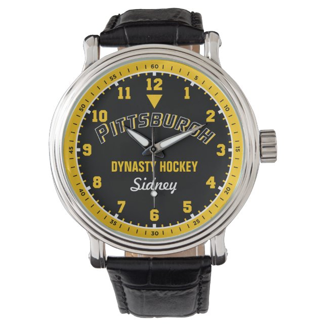Montre de hockey de la dynastie Pittsburgh 12 heur (devant)