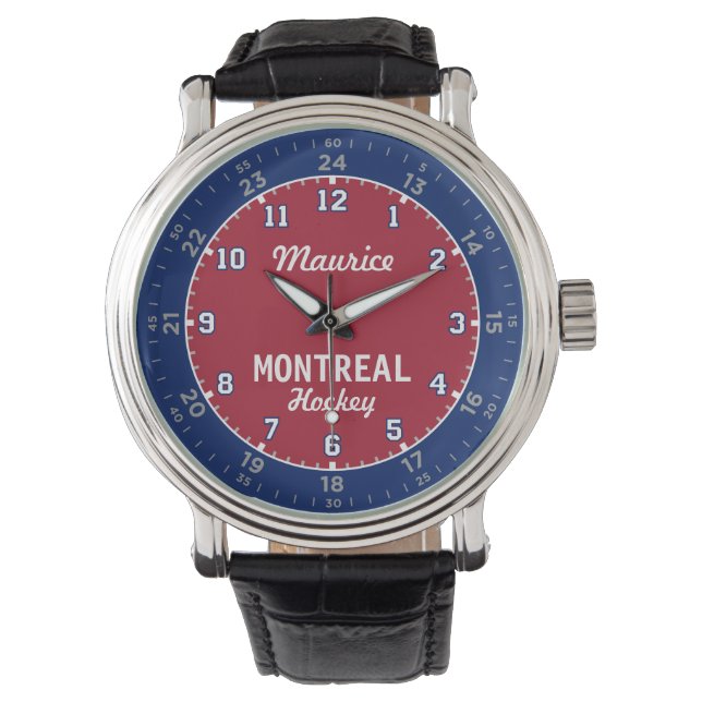 Montre de hockey Montréal 24 heures (devant)