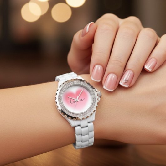 Montre de la Saint-Valentin pour femme à coeur en 