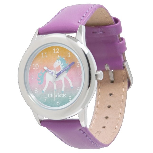 Montre de licorne pour enfants (Incliné)
