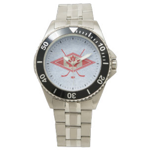 Montre de logo d'hockey du Canada de Canadien,