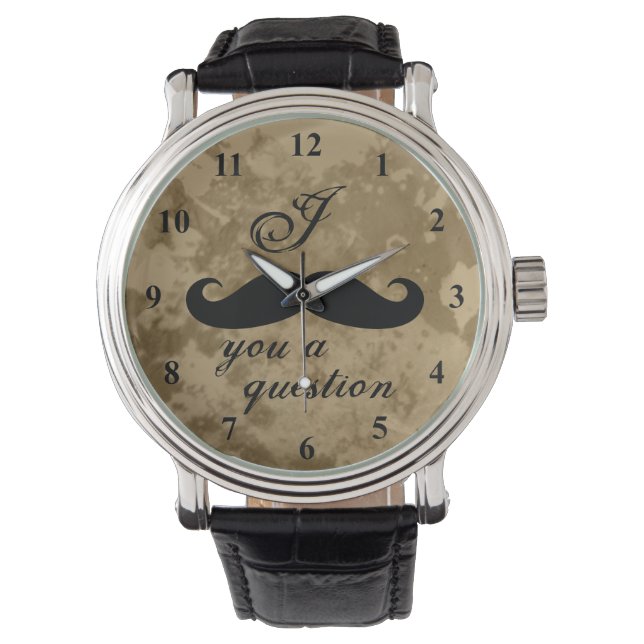Montre de moustache vintage pour hommes (devant)
