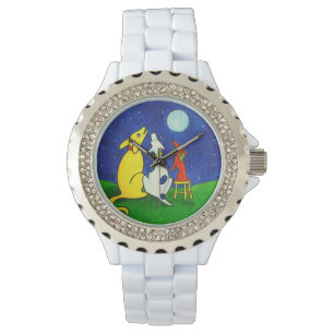 Montre de nuit de trois chiens