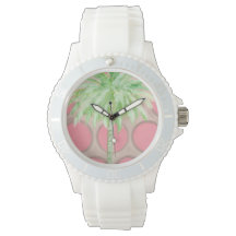 Montre de palmier rose Pointe