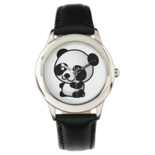 Montre de panda noir et blanc simple