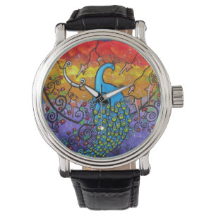 Montre de paon d'enchantement