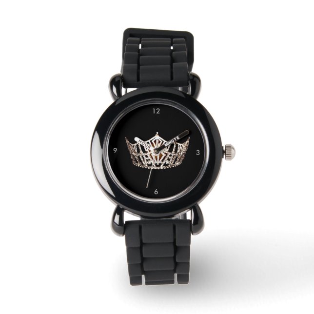 Montre de Parties scintillant en argent style Miss (Recto)
