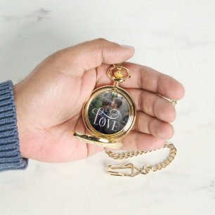 Montre de photo de couples fiancés personnalisée à