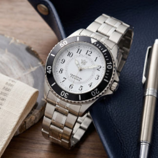 Montre de plongée en acier argenté avec couronne c