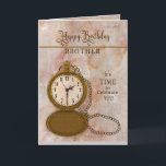 Montre de poche et carte à chaîne Brother Annivers<br><div class="desc">Voir beaucoup d'autres catégories avec la même et/ou similaire image,  y compris les salutations jumbo et les invitations.</div>