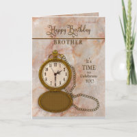 Montre de poche et carte à chaîne Brother Annivers