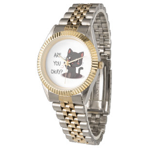 Montre de poignet Chat Kawaii Noir