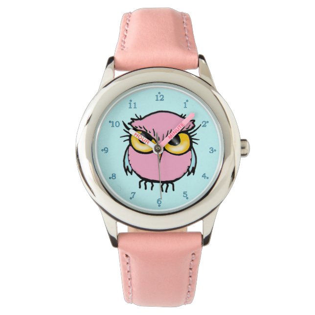 Montre de poignet chouette de filles mignonnes (devant)