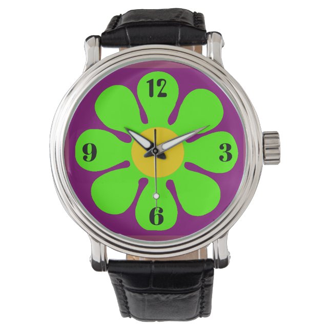 Montre de poignet d'alimentation de fleurs (devant)
