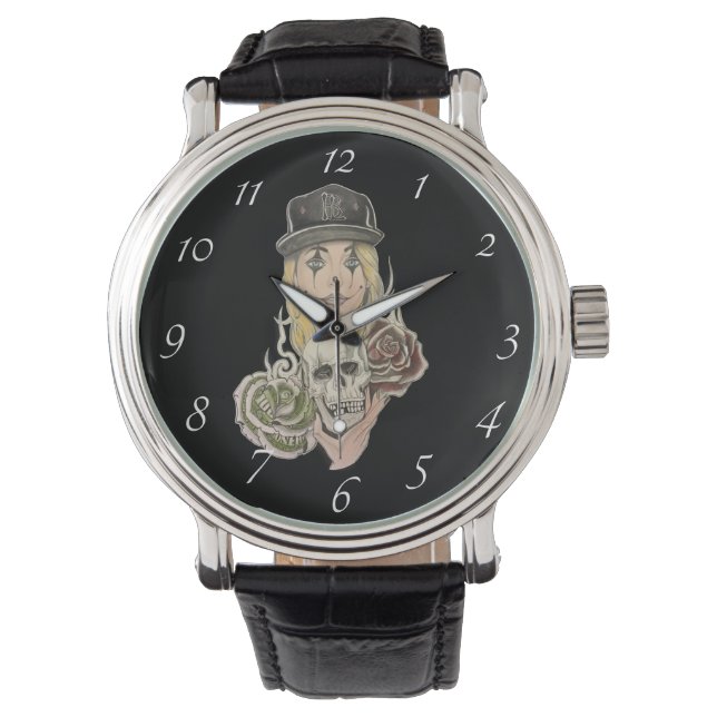 Montre de poignet d'art de Chicano (devant)