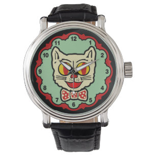 Montre de poignet de chat Vintage des années 1940