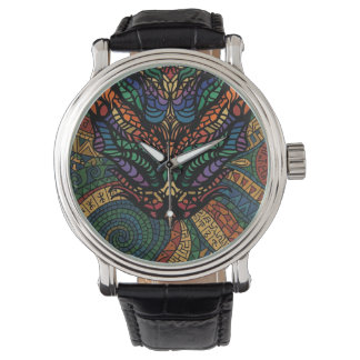 Montre de poignet en forme de dragon en mosaïque c