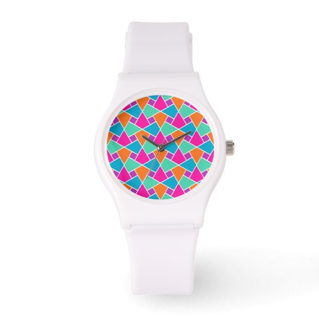 Montre de poignet Motif de mosaïque islamique trad (Recto)