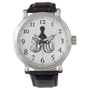 Montre de poulpe avec des nombres