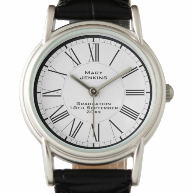 Montre de remise de diplôme avec nom et date (Créateur téléchargé)
