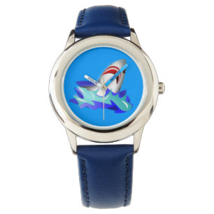 Montre de requin bleu d'enfants