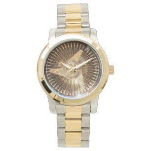 Montre de roues de fil de Lowrider d'or