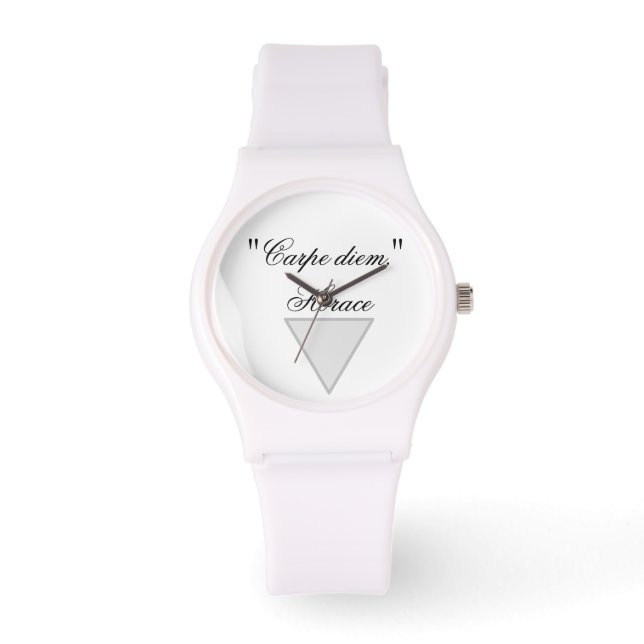 Montre de silice blanche sportive pour femme (Recto)