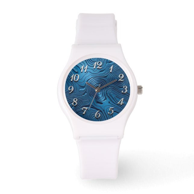 Montre de Style Cadran Bleu  (Recto)