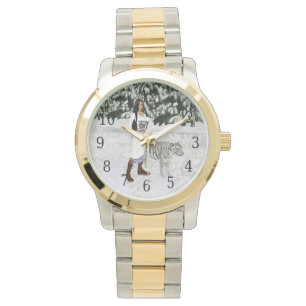 Montre de tigre blanc neige