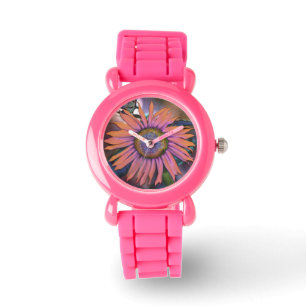 Montre de tournesol psychédélique avec bracelet Pa