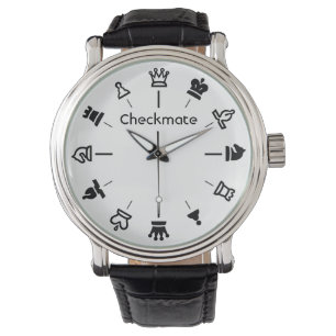 Montre d'échecs d'échec et mat - pièces d'éche