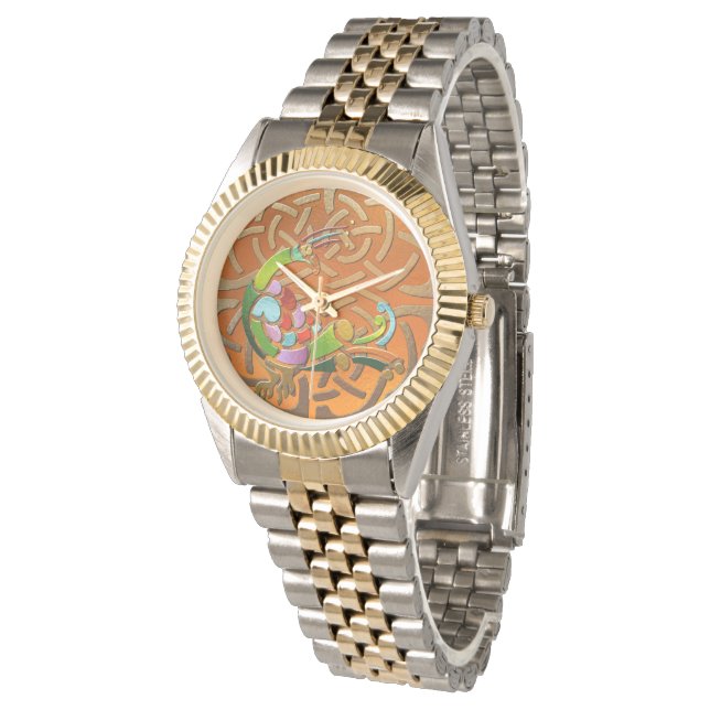 Montre Décor celtique Peacock (Incliné)