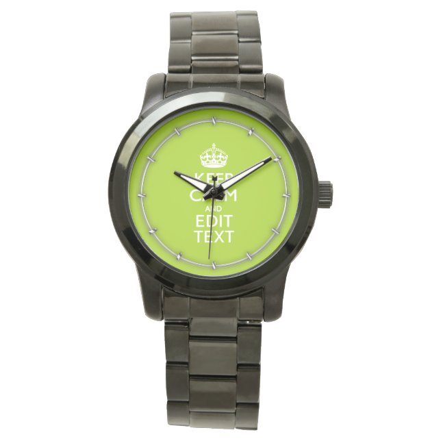 Montre Décor Vert Android Conserver Le Calme Et Votre Tex (devant)