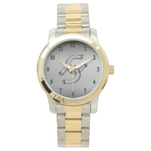 Montre Défer à cheval sur dégradé argenté