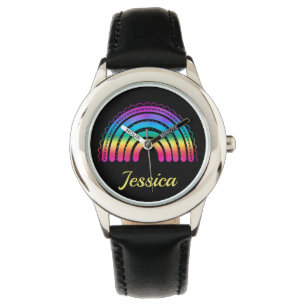 Montre Dégradé arc-en-ciel bohème coloré